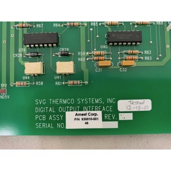 SVG Thermco 630010-001 DIGITAL OUTPUT INTERFACE